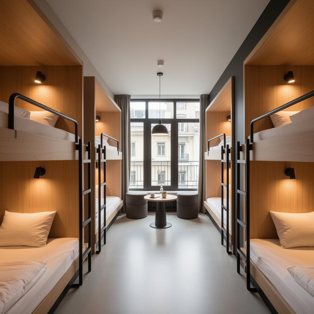 Μοντέρνος, premium κοιτώνας hostel