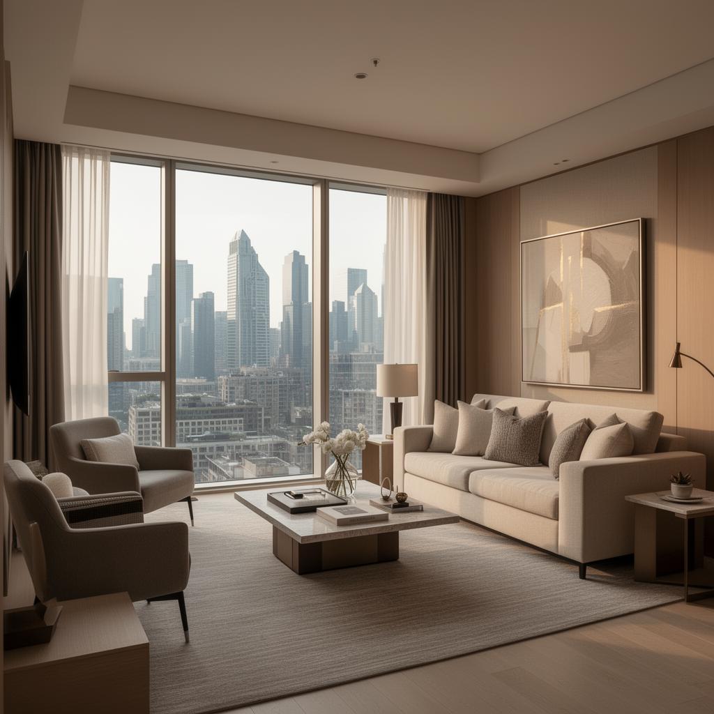 Εσωτερικός χώρος πολυτελούς κατοικίας σε condo hotel